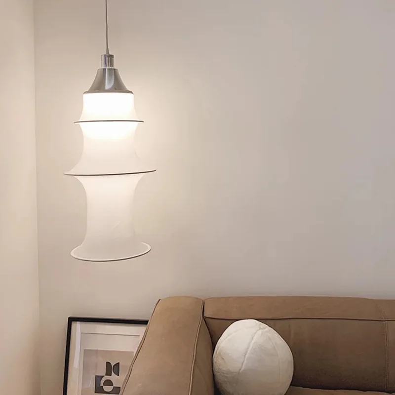 Nordic white silk fabric led pendant lights bedroom Ceiling chandelier long hanglamp living room loft home decoration furniture 
Nordic white silk fabric led pendant lights bedroom Ceiling chandelier long hanglamp living room loft home decoration furniture