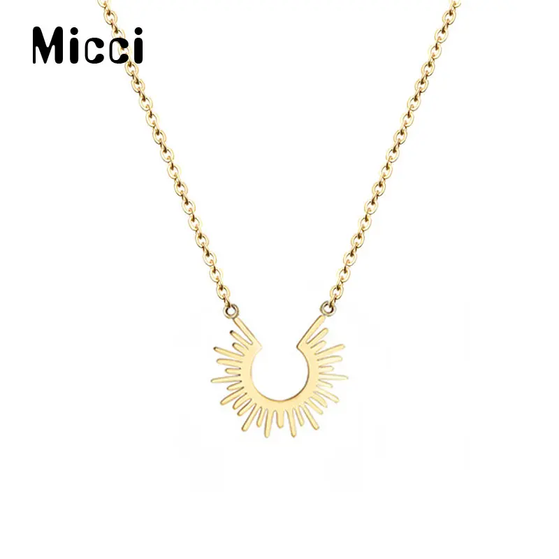 Micci Irregular Hollow Sun Pendant Necklace Titanium Stainless Steel Gold Round Fashion Women Neck Jewelry Holiday Gift
Micci Irregular Hollow Sun Pendant Necklace Titanium Stainless Steel Gold Round Fashion Women Neck Jewelry Holiday Gift