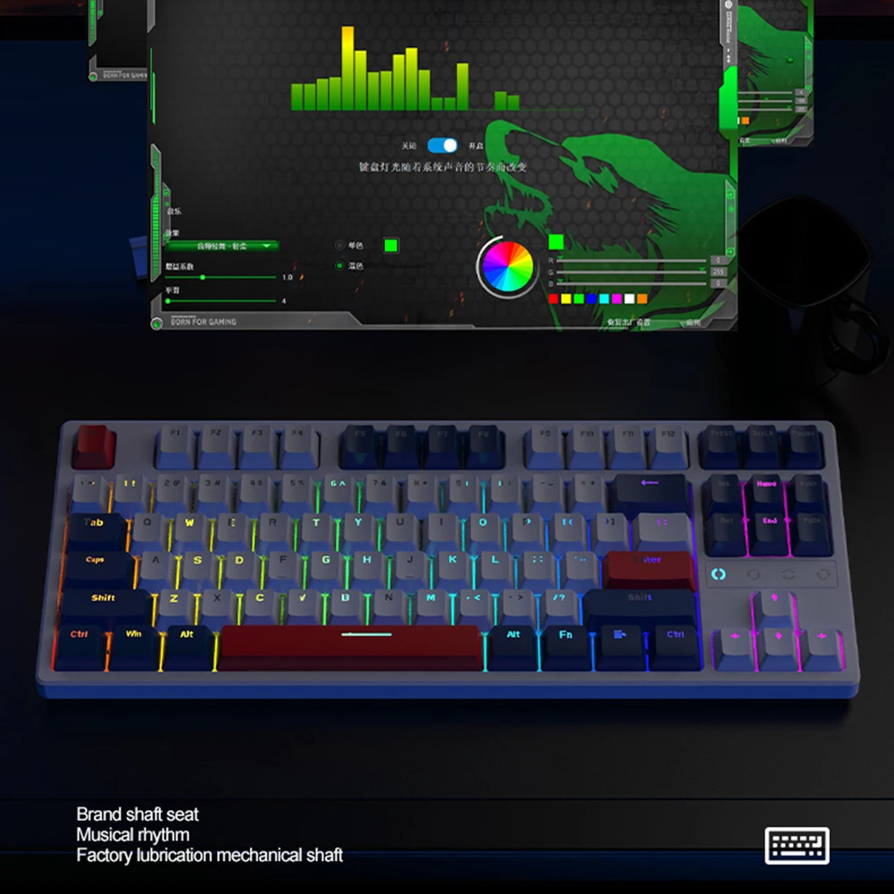 87 клавиш Bluetooth-совместимая клавиатура синий/красный переключатель RGB Gamer механическая клавиатура USB зарядка Эргономика для настольного комп...
87 клавиш Bluetooth-совместимая клавиатура синий/красный переключатель RGB Gamer механическая клавиатура USB зарядка Эргономика для настольного комп...