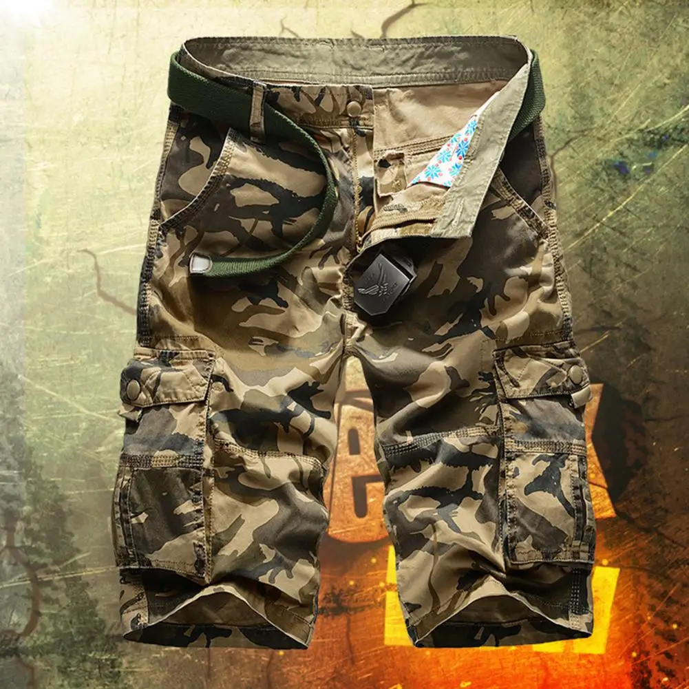 Classic Men Shorts Elastic Waistband Dressing Up Breathable Camouflage Print Multi-pockets Sweat Shorts
Classic Men Shorts Elastic Waistband Dressing Up Breathable Camouflage Print Multi-pockets Sweat Shorts
