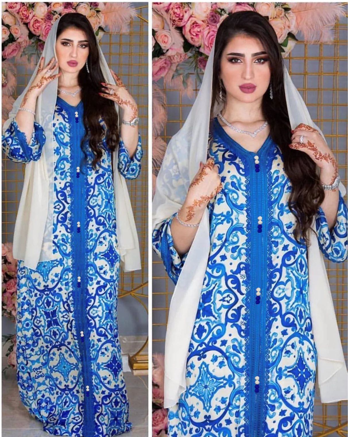 Ramadan India Muslim Dress Women Eid Floral Print Abaya Dubai Vestidos Kaftan Moroccon Caftan Islamic Clothing Gown Robe Arabe
Ramadan India Muslim Dress Women Eid Floral Print Abaya Dubai Vestidos Kaftan Moroccon Caftan Islamic Clothing Gown Robe Arabe