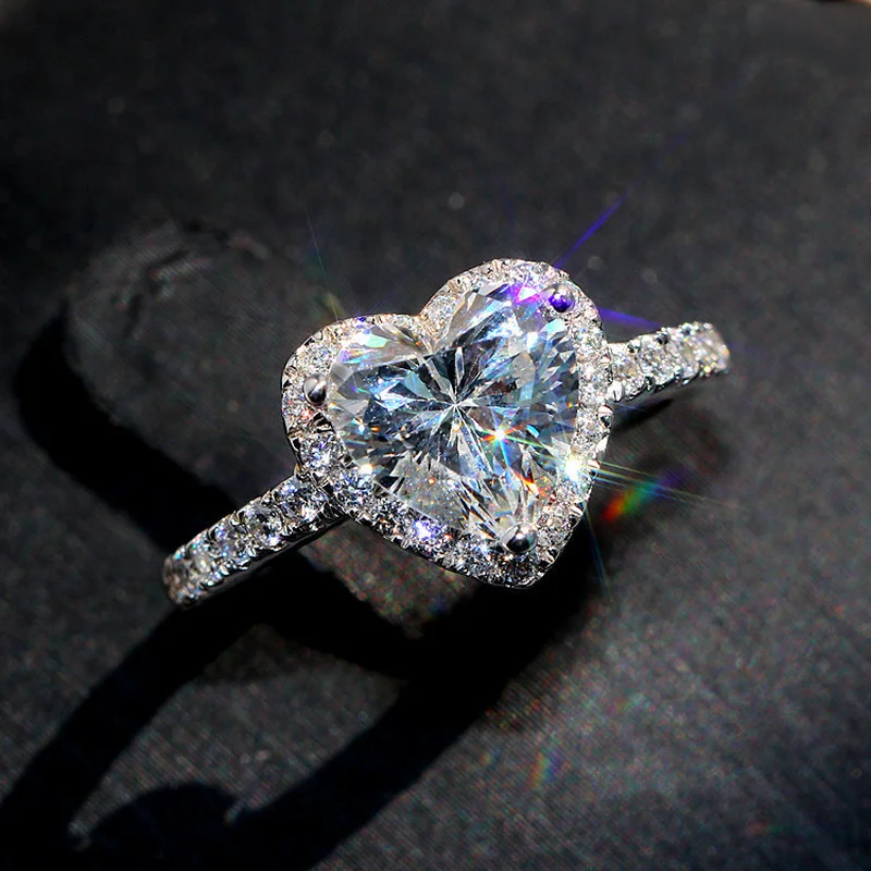 Fashion Luxury Heart Rings for Women Sterling Silver Wedding Engagement Rings Anniversary Party Birthday Jewelry Anillos
Fashion Luxury Heart Rings for Women Sterling Silver Wedding Engagement Rings Anniversary Party Birthday Jewelry Anillos