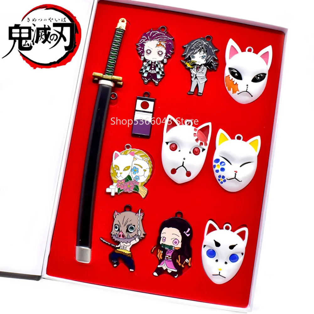 New Demon Slayer Sword Mask Keychain Tanjirou Kamado Nezuko Inosuke Hashibira Giyuu Tomioka Anime Madel Model Toy Halloween Gift
New Demon Slayer Sword Mask Keychain Tanjirou Kamado Nezuko Inosuke Hashibira Giyuu Tomioka Anime Madel Model Toy Halloween Gift