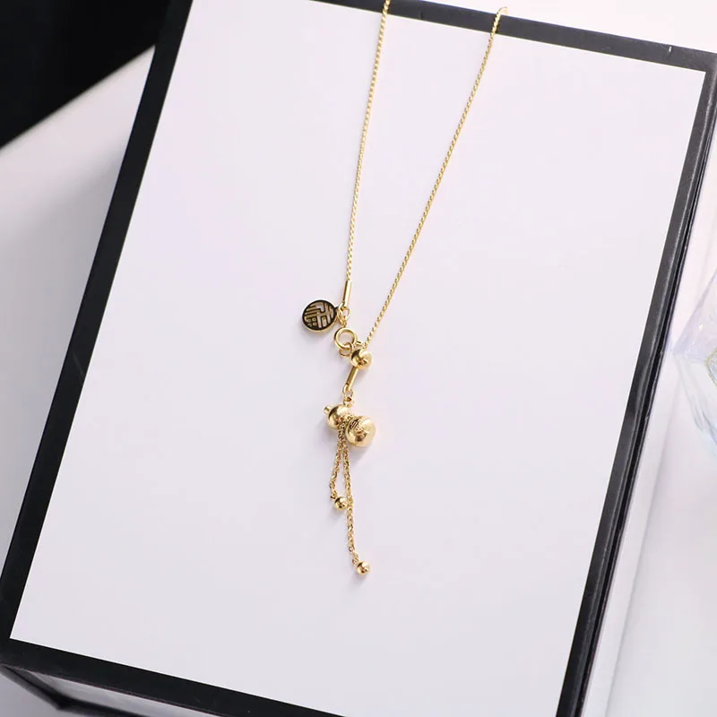 Titanium Steel No Fading Chinese Style Lucky Gourd Necklace Simple Stainless Steel Women's Necklace Wholesale Necklace for Women
Titanium Steel No Fading Chinese Style Lucky Gourd Necklace Simple Stainless Steel Women's Necklace Wholesale Necklace for Women