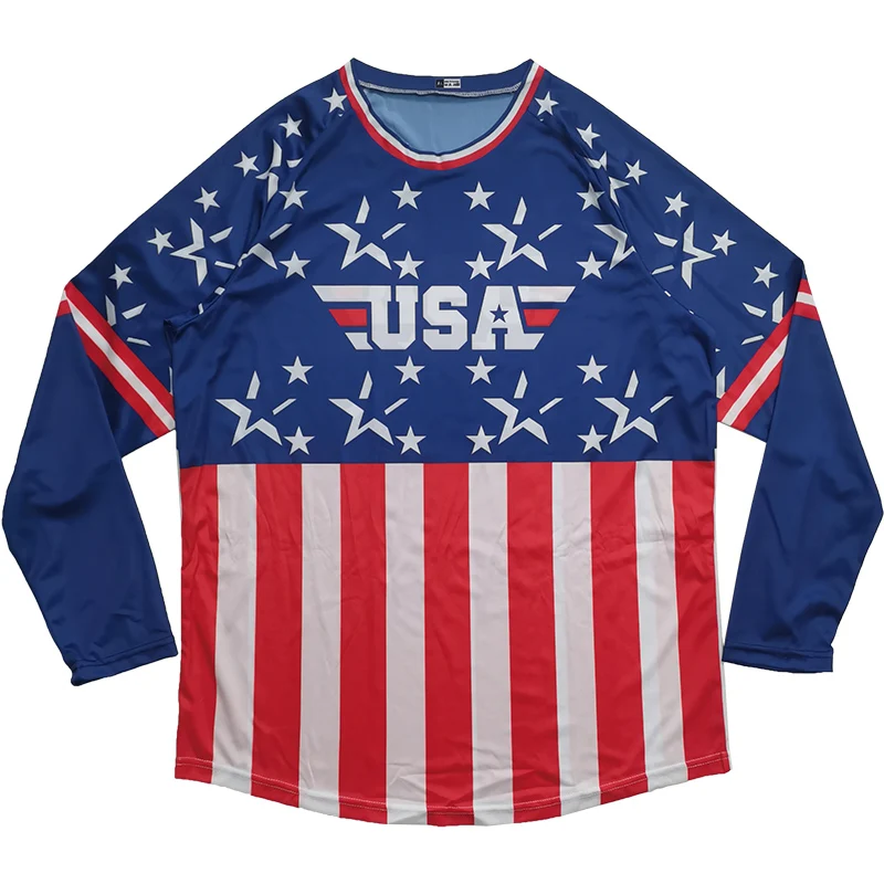 USA Long Motocross Shirt Mountain Downhill Cycling Bike Jersey MTB Offroad Bicycl Cross Country Breathable Sport Running Tops
USA Long Motocross Shirt Mountain Downhill Cycling Bike Jersey MTB Offroad Bicycl Cross Country Breathable Sport Running Tops