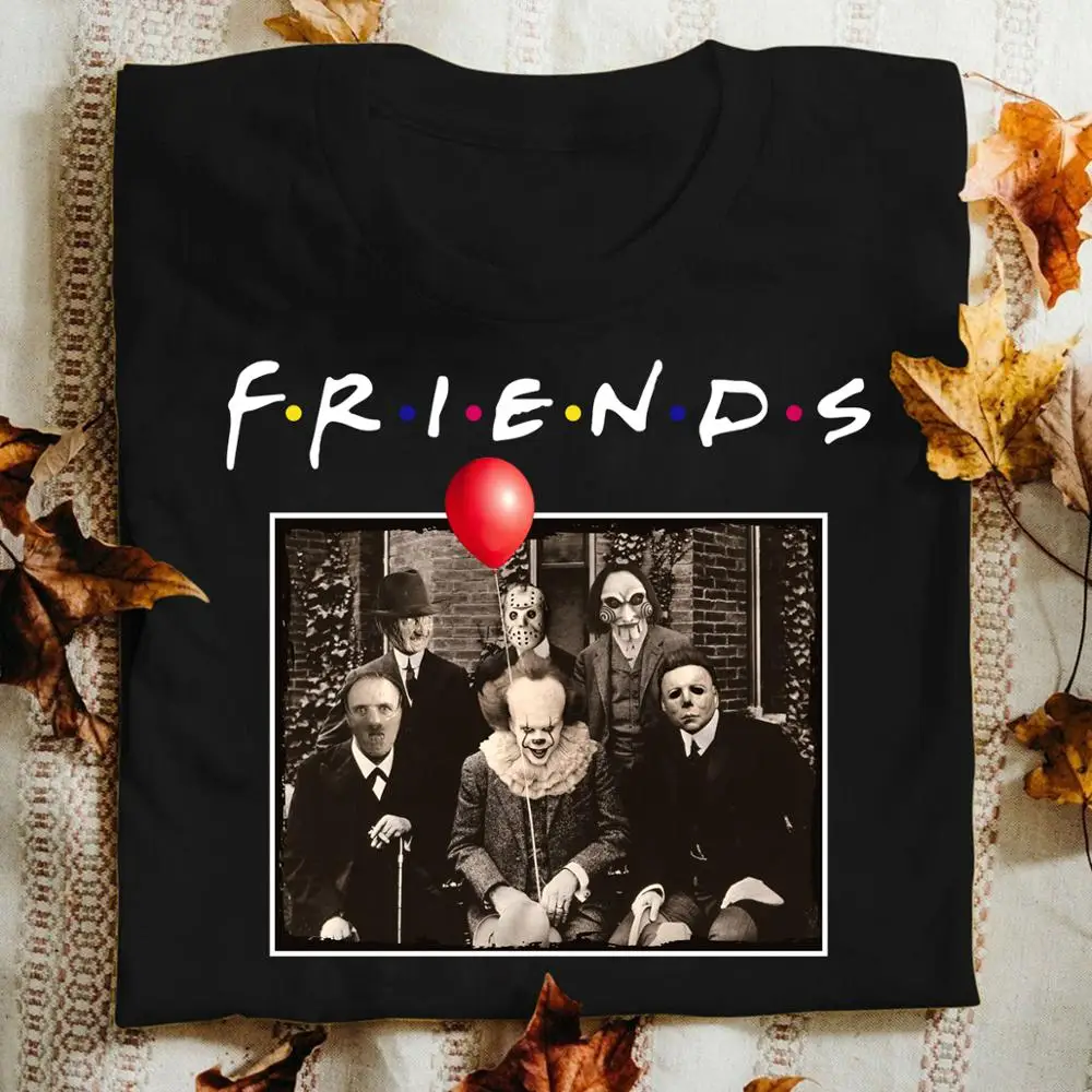 100% Cotton T-shirt Horror Friends Pennywise Michael Myers Jason Voorhees Halloween Men T-Shirt Cotton Tshirts for men and women
100% Cotton T-shirt Horror Friends Pennywise Michael Myers Jason Voorhees Halloween Men T-Shirt Cotton Tshirts for men and women