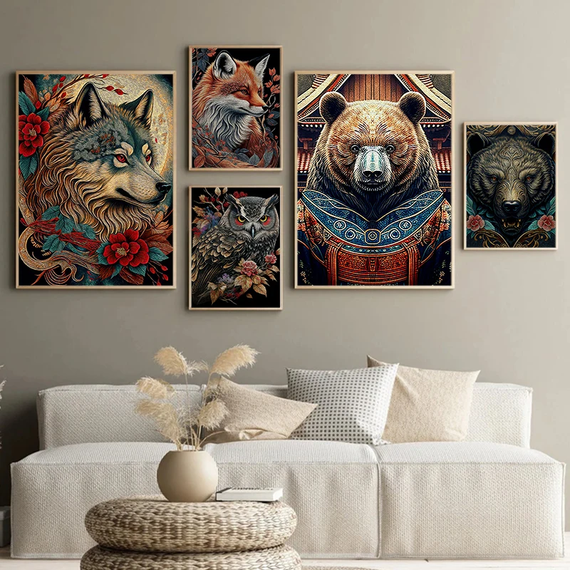 Japanese Art Animals MASCOT Poster Canvas Printing Vintage Animal Wall Decor Auspicious Animal Decoration Room Aesthetic Picture
Japanese Art Animals MASCOT Poster Canvas Printing Vintage Animal Wall Decor Auspicious Animal Decoration Room Aesthetic Picture