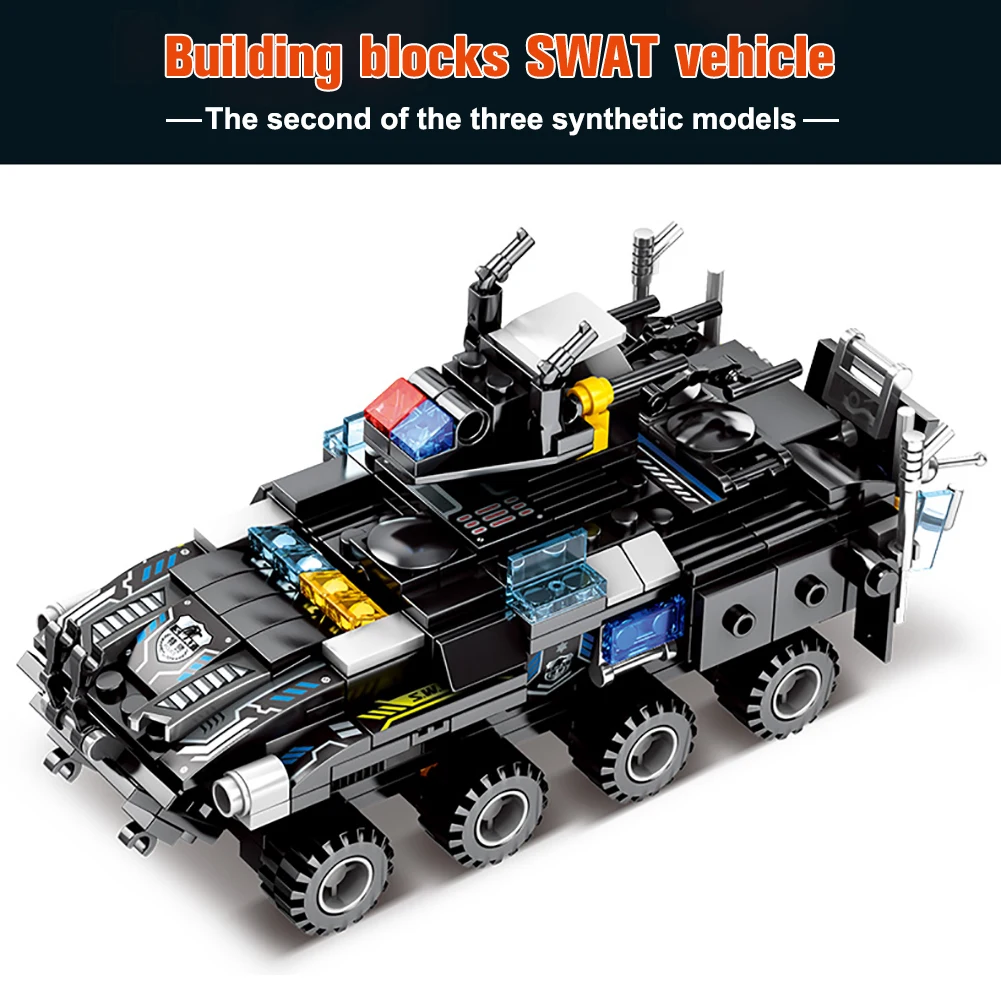 Creative Police Station Truck Model Building Blocks City Special Forces Team Machine Helicopter Car Figures Bricks Toy For Kids
Creative Police Station Truck Model Building Blocks City Special Forces Team Machine Helicopter Car Figures Bricks Toy For Kids