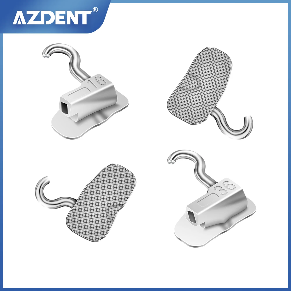 

AZDENT Dental Orthodontic 1st Molar Buccal Tube with Sliding Crimpable Hook Non-convertible Single Bondable Roth/MBT 0.022