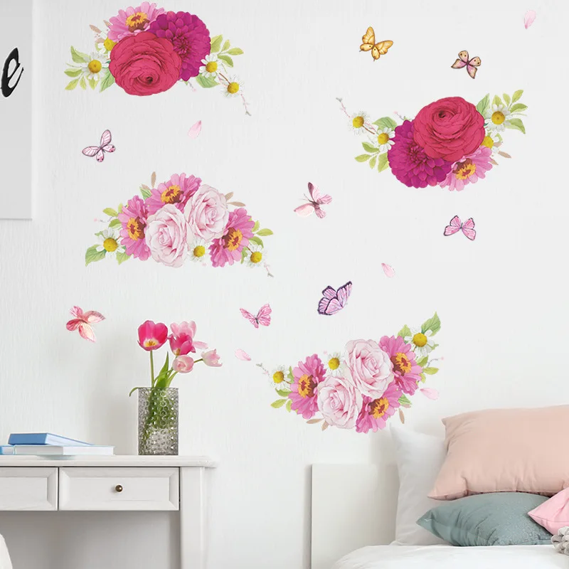 New Red Pink Peony Flowers Butterfly Bedroom Porch Home Beautification Decorative Wall Stickers Self-adhesive Furniture Stickers
New Red Pink Peony Flowers Butterfly Bedroom Porch Home Beautification Decorative Wall Stickers Self-adhesive Furniture Stickers