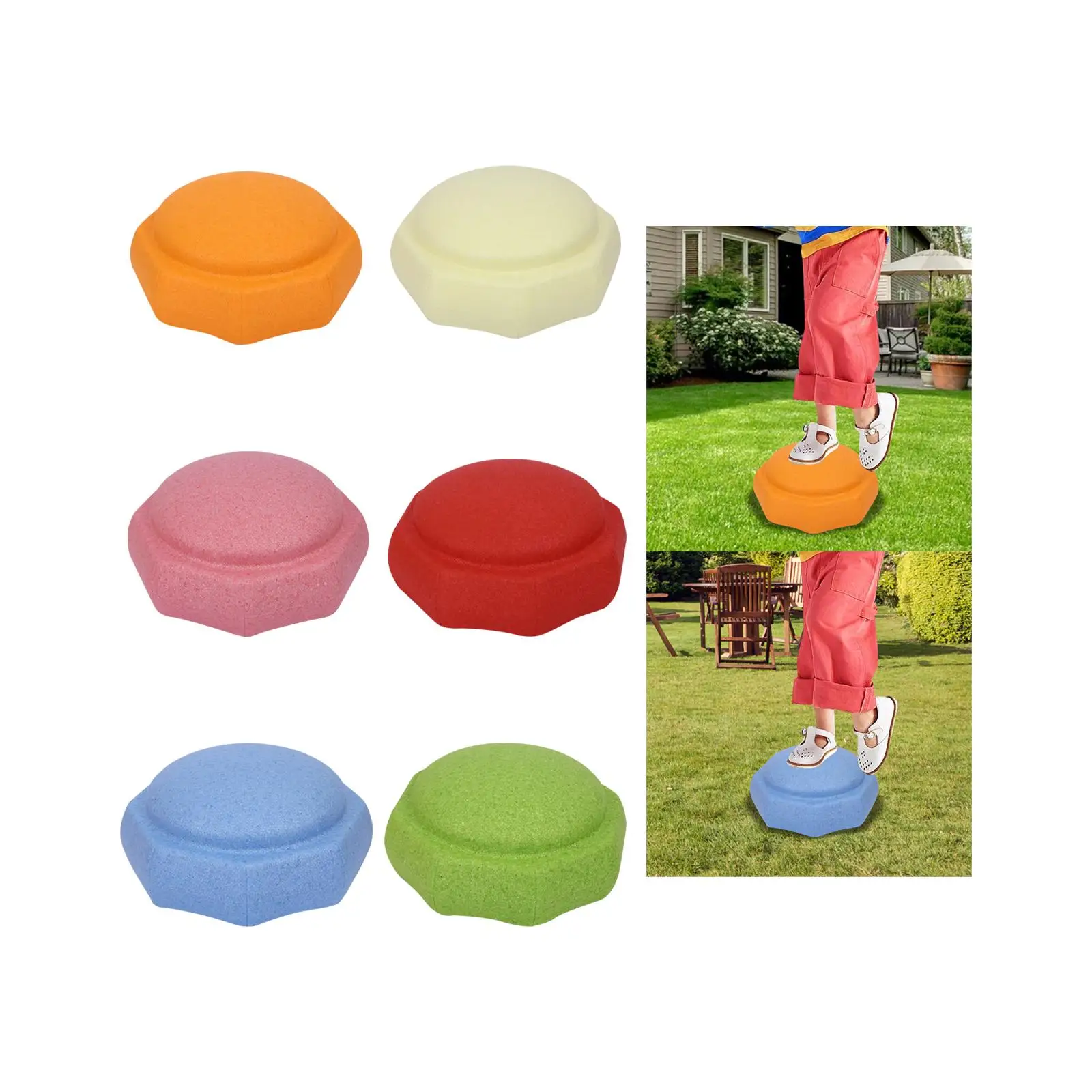 

Stepping Stone Diameter Kids Ages 3 Years and up Indoor Outdoor Playing Equipment Balance Training Toy Crossing River Stone