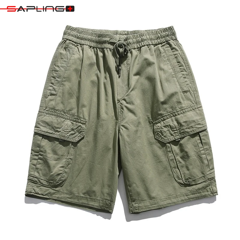 2022 Summer New Vintage Oversize Drawstring Army Cargo Shorts Men 100% Cotton Loose RetroTatical Multi-Pocket Knee Length Pants
2022 Summer New Vintage Oversize Drawstring Army Cargo Shorts Men 100% Cotton Loose RetroTatical Multi-Pocket Knee Length Pants