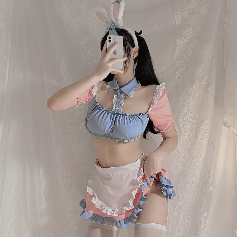 Lolita Girl Sweet Maid Cosplay Costumes Pink Blue Kawaii Maid For Adult Games Halloween Costumes Fantasy Lingerie Suit 2021 0M61
Lolita Girl Sweet Maid Cosplay Costumes Pink Blue Kawaii Maid For Adult Games Halloween Costumes Fantasy Lingerie Suit 2021 0M61