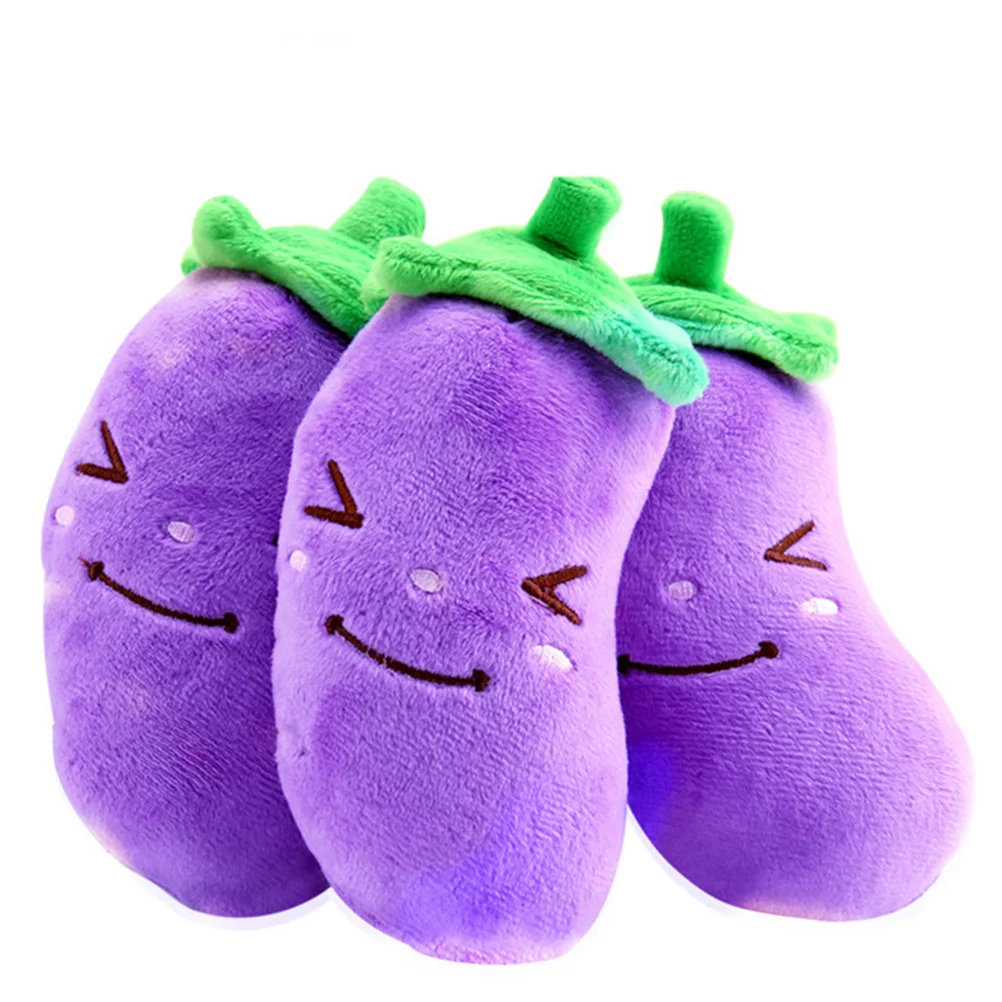 New Dog Pet Puppy Plush Fruit Vegetable Sound Chew Squeaker Squeaky Plush Toys (Eggplant)
New Dog Pet Puppy Plush Fruit Vegetable Sound Chew Squeaker Squeaky Plush Toys (Eggplant)