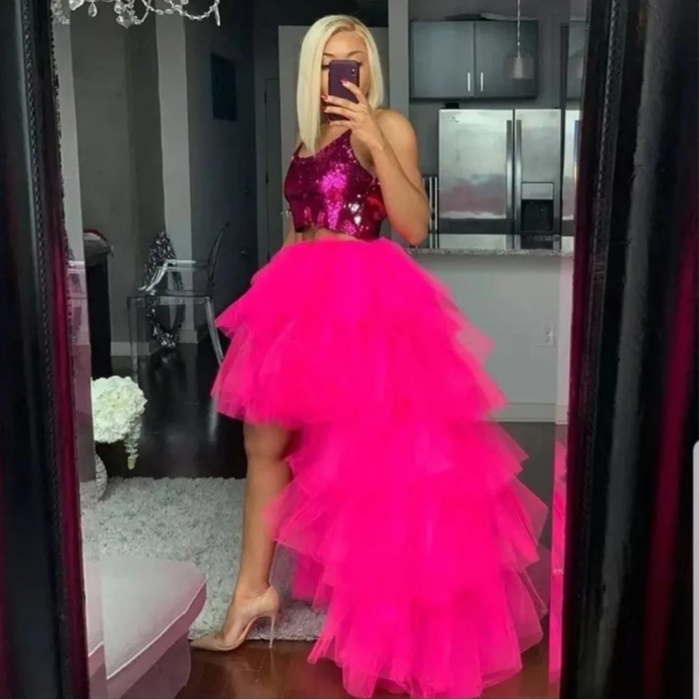 Women's High Low Maxi Tutu Skirts Elastic Waist Jupon Tulle Layered Fluffy Princess Special Occasion Wedding Party Skirt 
Women's High Low Maxi Tutu Skirts Elastic Waist Jupon Tulle Layered Fluffy Princess Special Occasion Wedding Party Skirt
