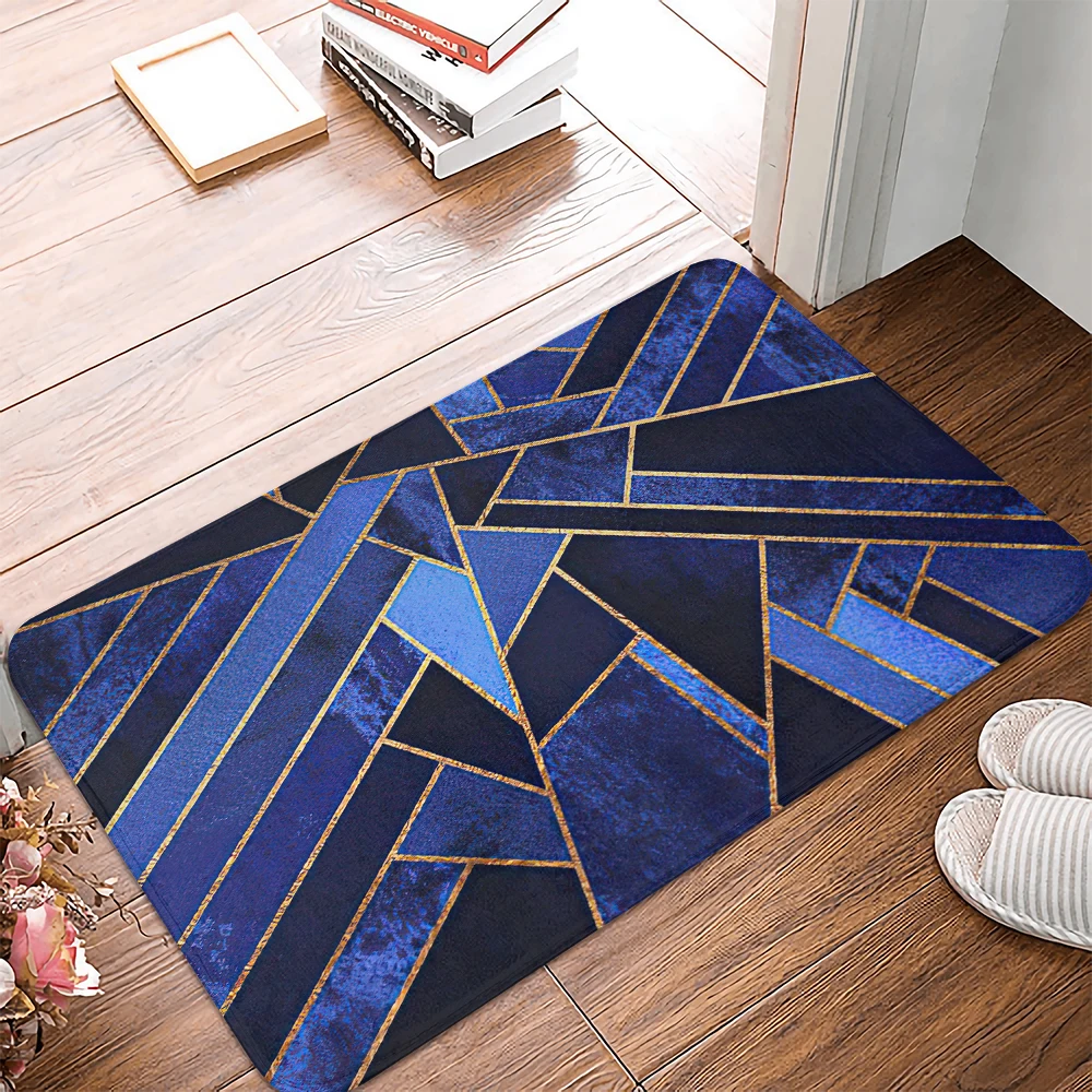Blue Geometry Waterproof Oilproof Kitchen Mat Antislip Bath Mat Soft Bedroom Floor Mat Living Room Carpet Doormat Kitchen Rug
Blue Geometry Waterproof Oilproof Kitchen Mat Antislip Bath Mat Soft Bedroom Floor Mat Living Room Carpet Doormat Kitchen Rug