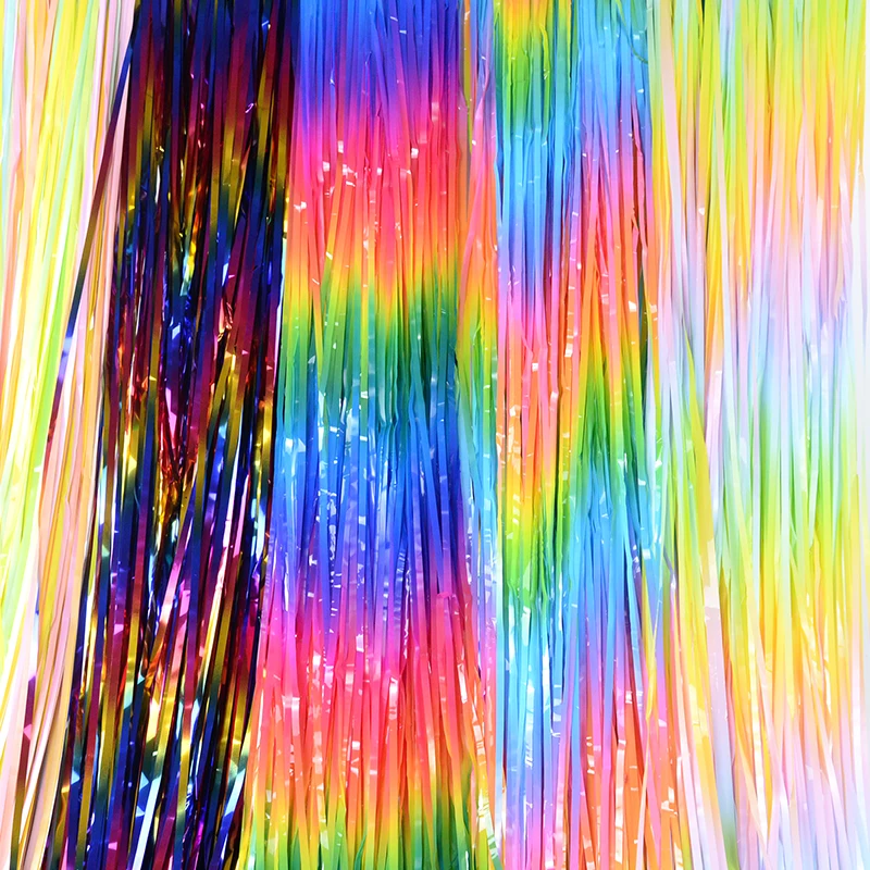 2m Macaron Fringe Foil Tinsel Curtain Background Birthday Party Decoration Wedding Baby Shower Photograph Ribbon Supplies
2m Macaron Fringe Foil Tinsel Curtain Background Birthday Party Decoration Wedding Baby Shower Photograph Ribbon Supplies