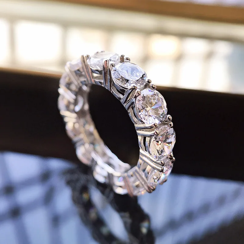 Spring Qiaoer 925 Sterling Silver 5MM Lab High Carbon Diamond Ring for Women Cocktail Party Fine Jewelry Female Birthday Gift
Spring Qiaoer 925 Sterling Silver 5MM Lab High Carbon Diamond Ring for Women Cocktail Party Fine Jewelry Female Birthday Gift