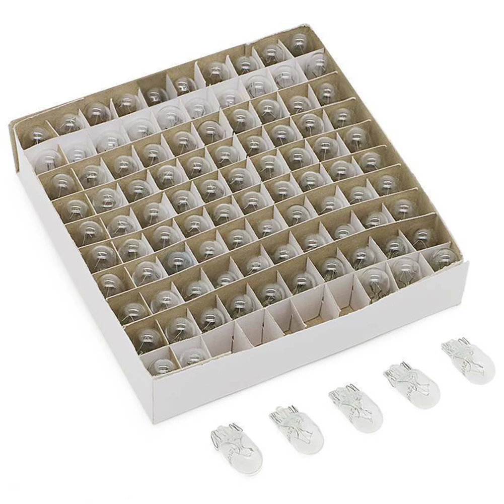 A Box Of 100 Light Bulbs 194 T10 Wedge Base Incandescent Bulbs Interior Dome, High Mount Stop, Directional Signal 657 912 1250
A Box Of 100 Light Bulbs 194 T10 Wedge Base Incandescent Bulbs Interior Dome, High Mount Stop, Directional Signal 657 912 1250