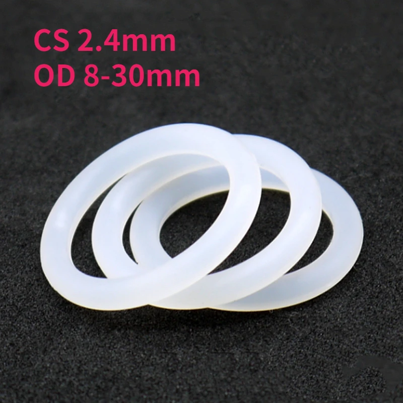 Food Grade Silicone O-Ring White VMQ O Ring Waterproof And Insulated Gasket CS 2.4mm OD 8-30mm
Food Grade Silicone O-Ring White VMQ O Ring Waterproof And Insulated Gasket CS 2.4mm OD 8-30mm