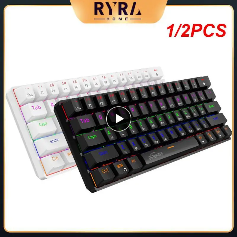 1/2 шт. Fizz K617 RGB USB мини Механическая игровая Проводная клавиатура красный переключатель 61 клавиша для геймера для компьютера ПК ноутбука съемный кабель 
1/2 шт. Fizz K617 RGB USB мини Механическая игровая Проводная клавиатура красный переключатель 61 клавиша для геймера для компьютера ПК ноутбука съемный кабель