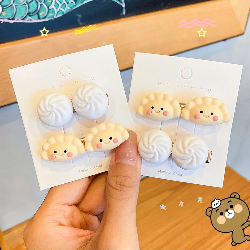 Children's Food Hairpins Cute Cartoon Buns Dumplings Hairpin Broken Hair Side Clips Korean Hair Accessories Hair Clips for Women
Children's Food Hairpins Cute Cartoon Buns Dumplings Hairpin Broken Hair Side Clips Korean Hair Accessories Hair Clips for Women