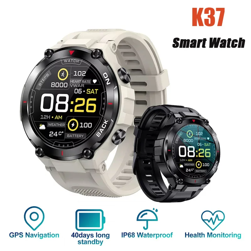 K37 Smart Watch GPS Outdoor Sports Fitness Bracelet HD Screen Men Wristwatch Heart Rate Monitor Tracker Waterproof Smartwatch
K37 Smart Watch GPS Outdoor Sports Fitness Bracelet HD Screen Men Wristwatch Heart Rate Monitor Tracker Waterproof Smartwatch
