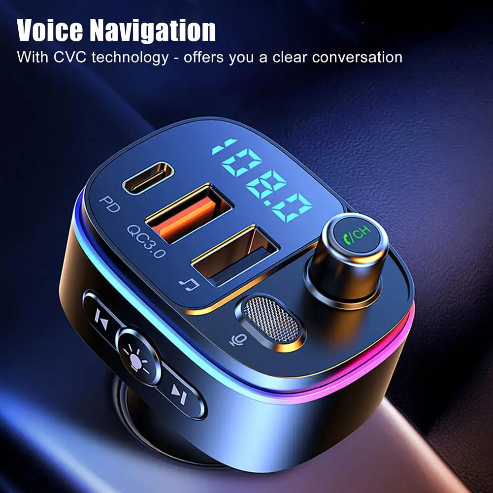 Wireless FM Transmitter For Car Bluetooth-compatible 5.0 FM Radio Adapter Music Player Car Kit With Hands-Free Calling
Wireless FM Transmitter For Car Bluetooth-compatible 5.0 FM Radio Adapter Music Player Car Kit With Hands-Free Calling