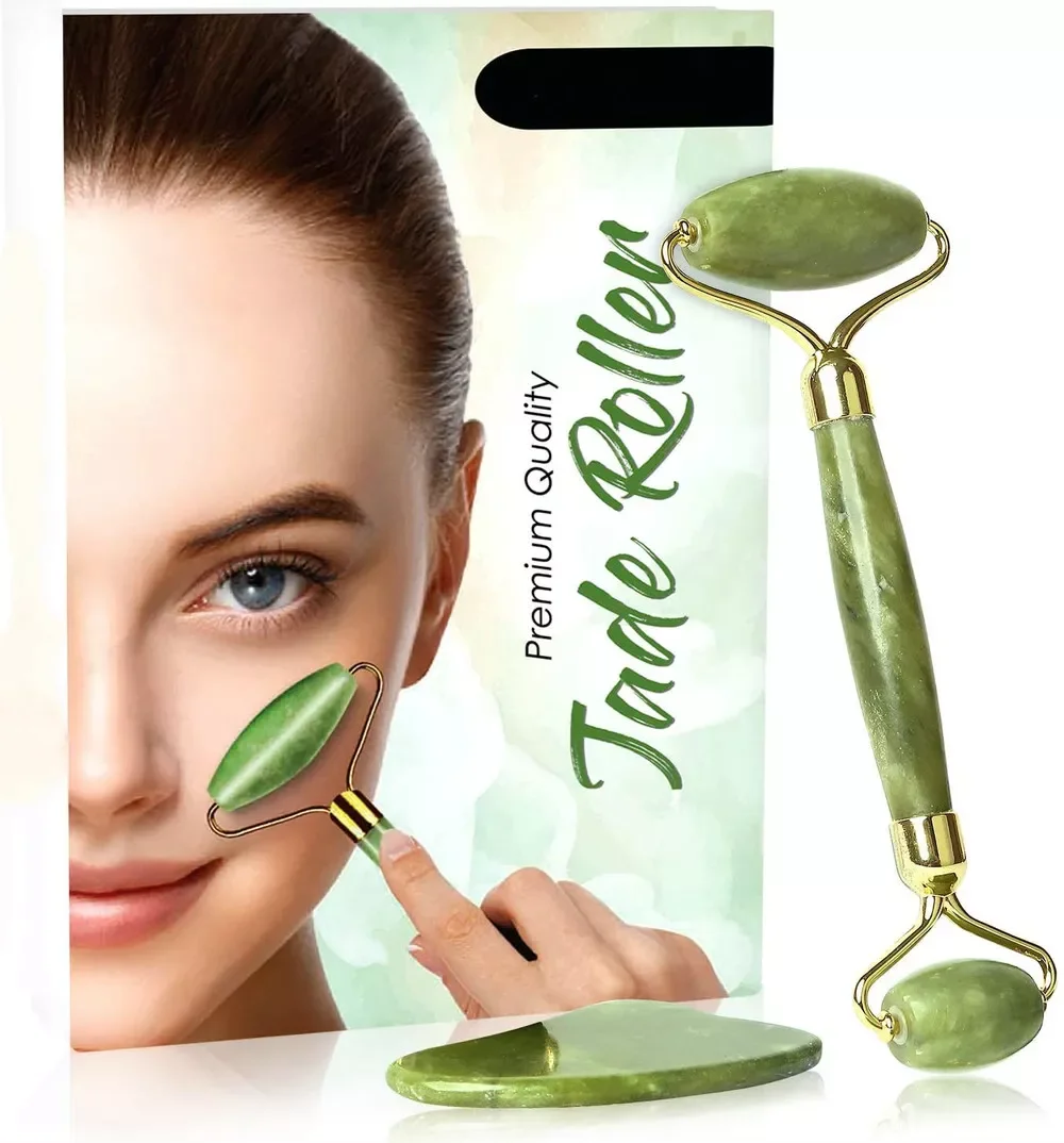 Roller GuaSha Scrapping Tool Set Skin Care for Anti Wrinkle Aging 100% Natural Jade Stone Face Massage Roller Guacha
Roller GuaSha Scrapping Tool Set Skin Care for Anti Wrinkle Aging 100% Natural Jade Stone Face Massage Roller Guacha