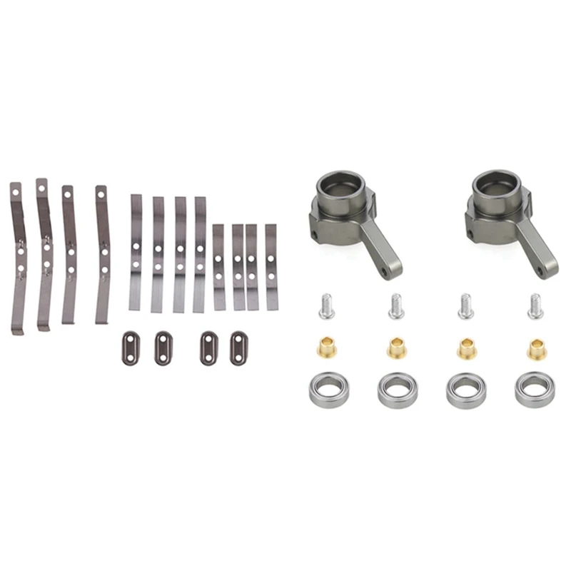 Truck RC Car Upgrade Modified Shock Absorption Steel Plate + Fixed Seat With Metal Steering Cup Turn Cup Kit Titanium
Truck RC Car Upgrade Modified Shock Absorption Steel Plate + Fixed Seat With Metal Steering Cup Turn Cup Kit Titanium