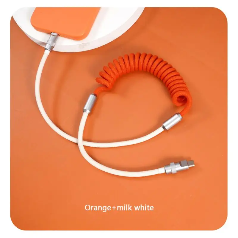 1pc Data Cable Contrast Braided Protable Fast Charging Type C Cable Spiral Cable Fast Charging Phone Accessories Charging Cable
1pc Data Cable Contrast Braided Protable Fast Charging Type C Cable Spiral Cable Fast Charging Phone Accessories Charging Cable