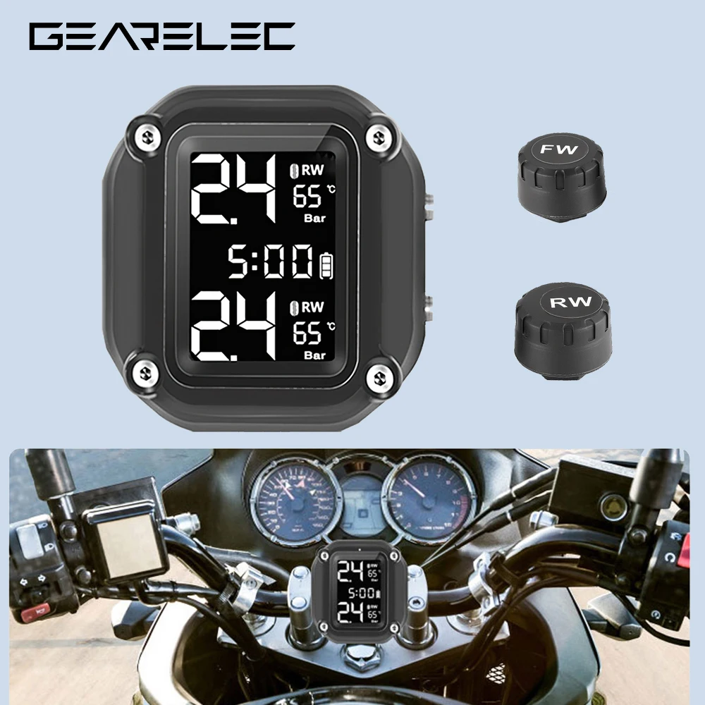 Motorcycle TPMS Motos Tire Pressure Monitoring System Motor Tyre Temperature Alarm IP65 Waterproof With 2 External Sensors
Motorcycle TPMS Motos Tire Pressure Monitoring System Motor Tyre Temperature Alarm IP65 Waterproof With 2 External Sensors