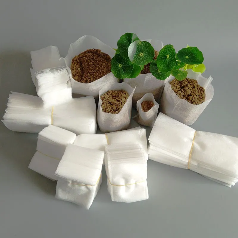 100 шт. биоразлагаемые нетканые мешки для питомника выращивания растений тканевые