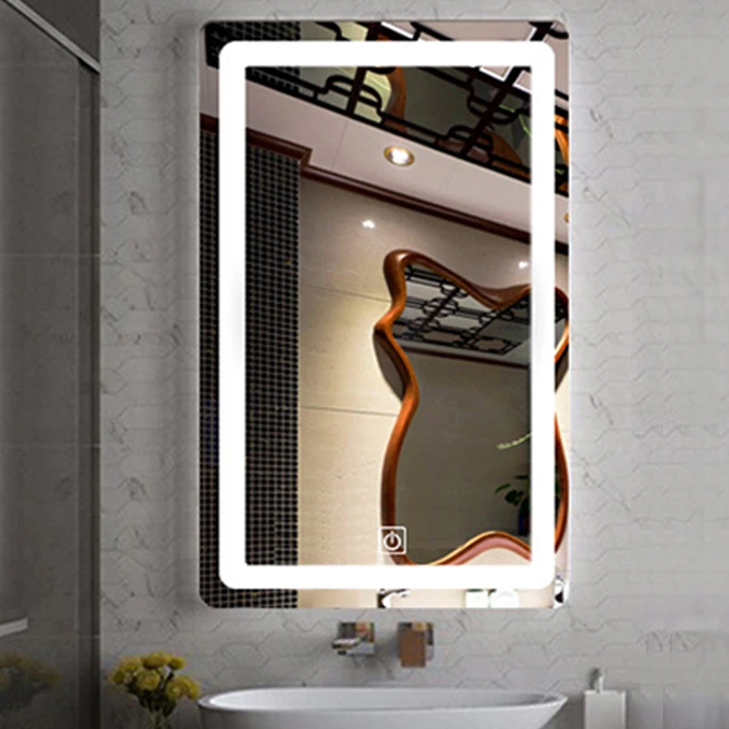 Smart Bathroom Mirror Cosmetic Mirror Wall Mirror 50 * 70cm Led Rectangular Smart Square Mirror With Light
Smart Bathroom Mirror Cosmetic Mirror Wall Mirror 50 * 70cm Led Rectangular Smart Square Mirror With Light