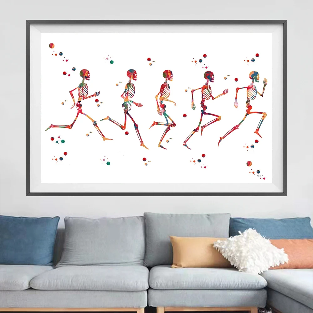 Colorful Skeleton Print Abstract Medical Art Poster Illustration for Medical Office Decoration Anatomy Painting Science Decor
Colorful Skeleton Print Abstract Medical Art Poster Illustration for Medical Office Decoration Anatomy Painting Science Decor
