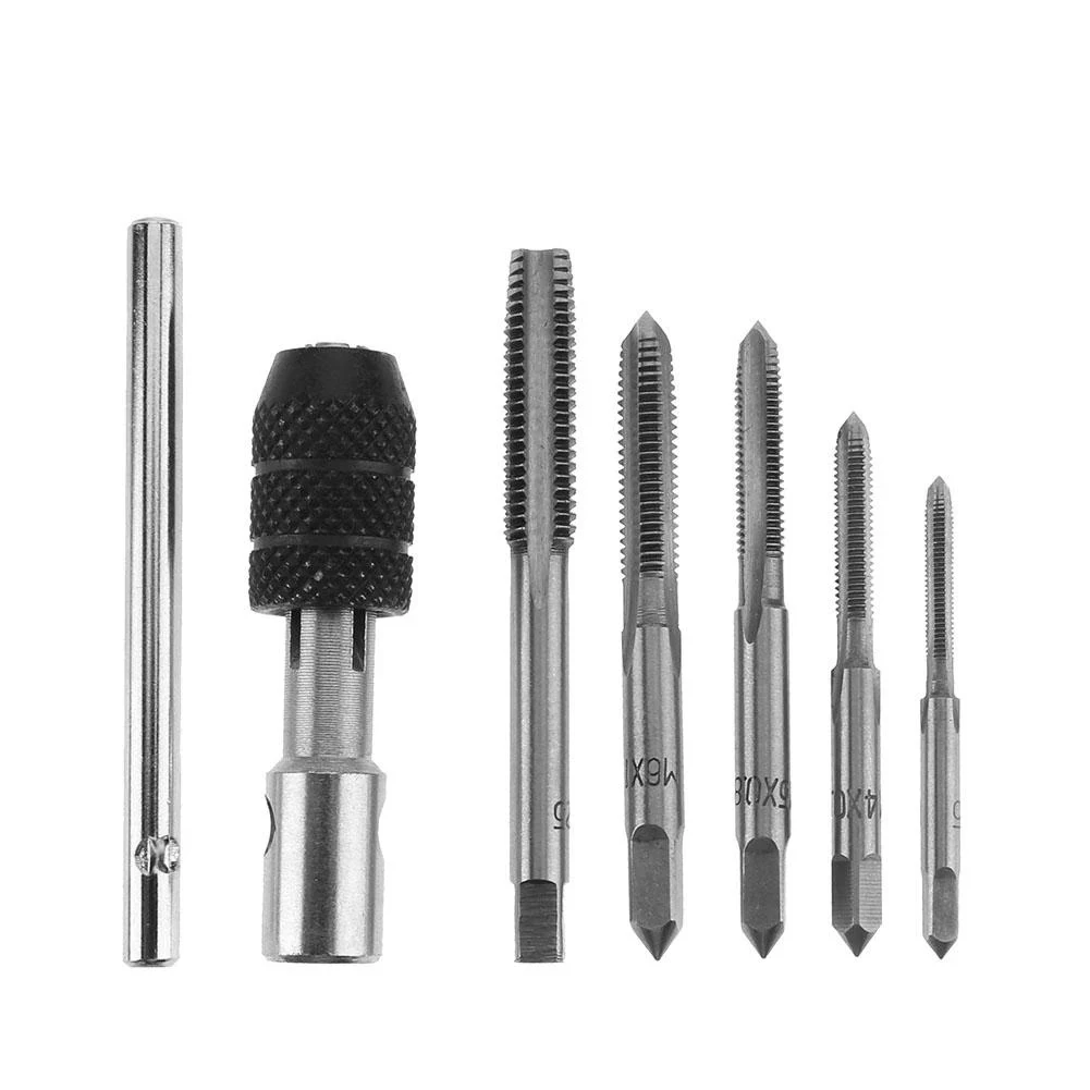 High Quality 6pcs T-type Wrench Drill Set Hand Tapping Tools Machine Screw Thread Tap Twist Bit M3/M4/M5/M6/M8 Tap Set DIY Tools
High Quality 6pcs T-type Wrench Drill Set Hand Tapping Tools Machine Screw Thread Tap Twist Bit M3/M4/M5/M6/M8 Tap Set DIY Tools