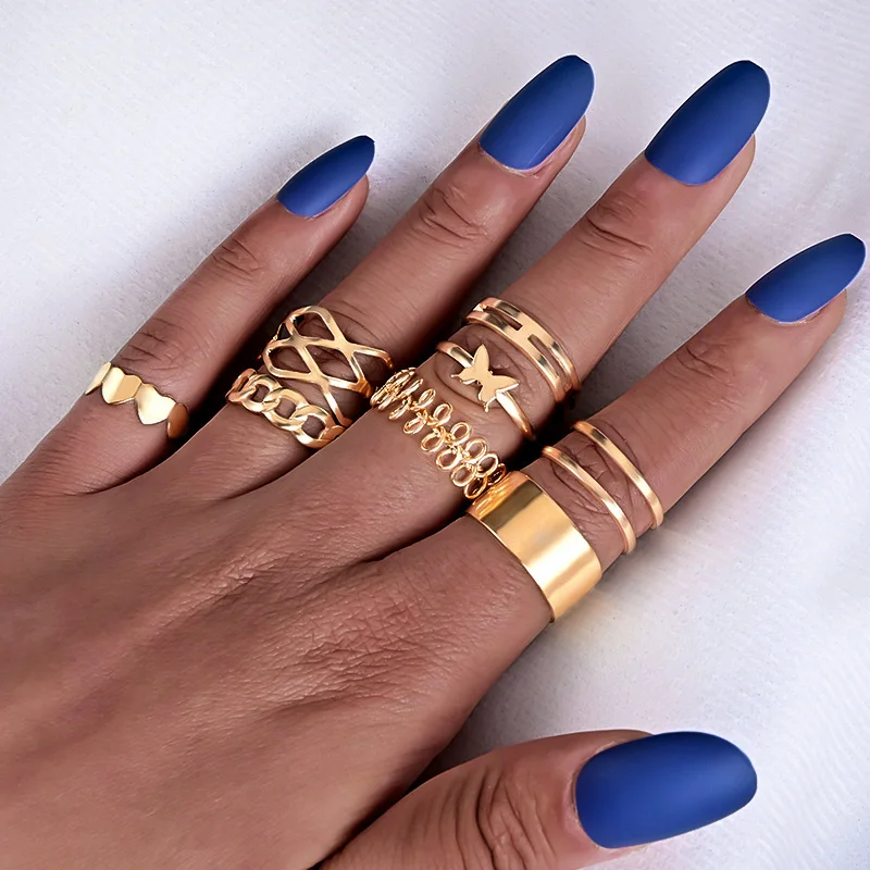 Punk Cool Hiphop Chain Rings Multi-layer Adjustable Open Finger Rings Set Alloy Man Rings for Women Party Gift Jewelry
Punk Cool Hiphop Chain Rings Multi-layer Adjustable Open Finger Rings Set Alloy Man Rings for Women Party Gift Jewelry