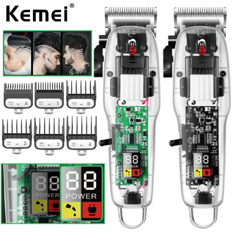 Kemei KM-NG108 USB Transparent Body Hair Cutting Machine Electric Cordless Hair Trimmer Barbershop Professional Clipper for Men
Kemei KM-NG108 USB Transparent Body Hair Cutting Machine Electric Cordless Hair Trimmer Barbershop Professional Clipper for Men