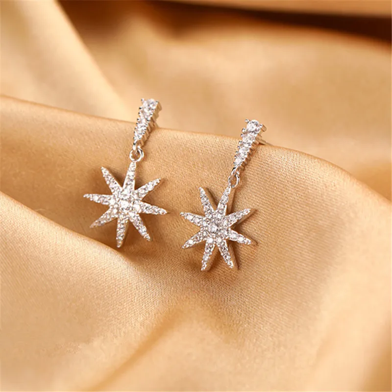 Luxury 925 Sterling Silver Crystal Star Stud Earrings Women Fashion Wedding Korean Jewelry Accessories Brincos eh1125
Luxury 925 Sterling Silver Crystal Star Stud Earrings Women Fashion Wedding Korean Jewelry Accessories Brincos eh1125