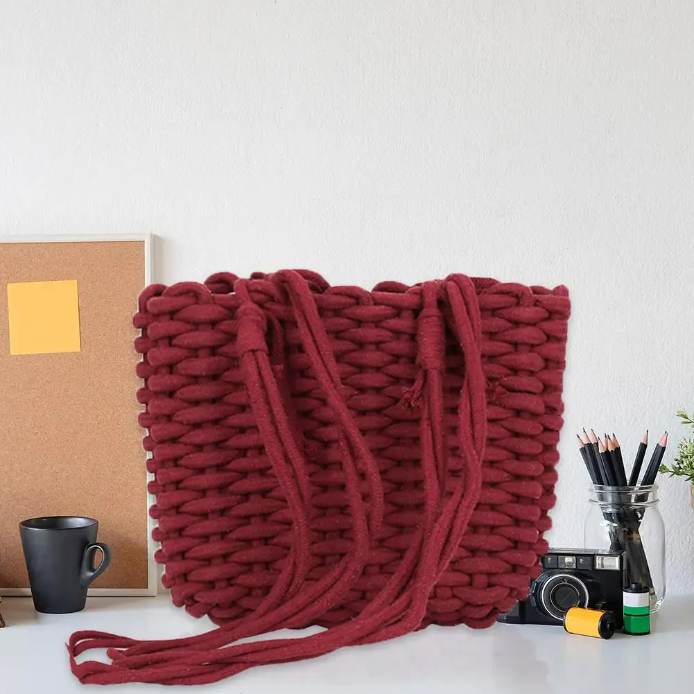 Simple Solid Handbags Ladies Cotton Rope Woven Summer Beach Shoulder Bags Knitted Women Large Capacity Crossbody Bags
Simple Solid Handbags Ladies Cotton Rope Woven Summer Beach Shoulder Bags Knitted Women Large Capacity Crossbody Bags