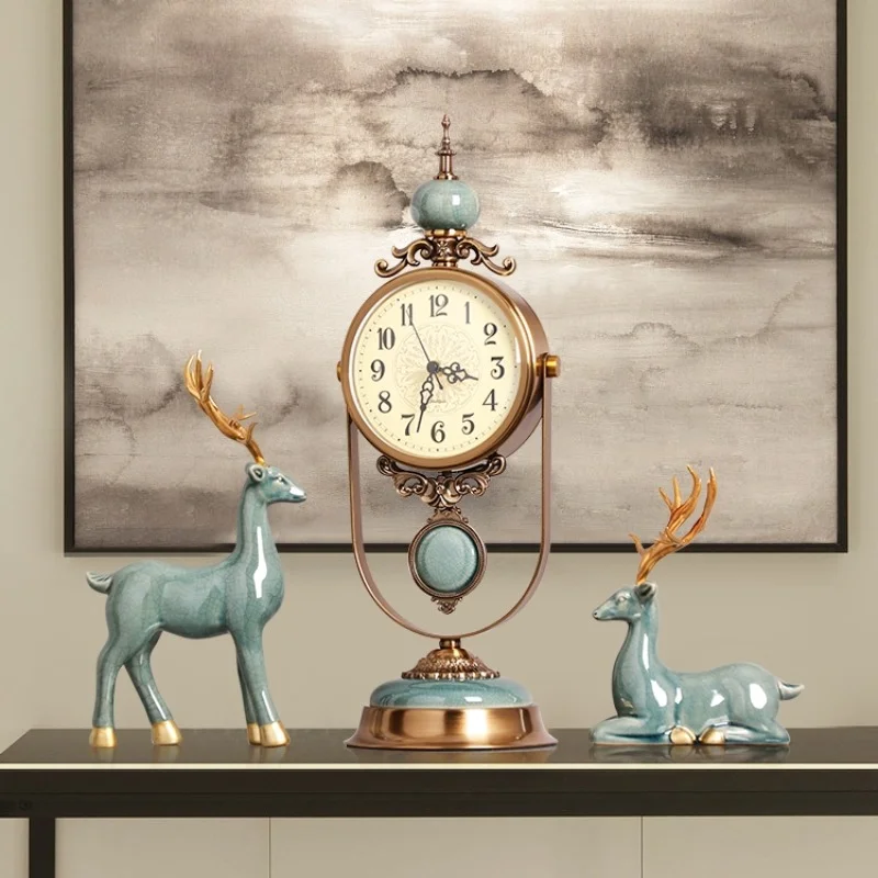 Luxury Bedrooms Table Clocks Creative Modern Pendulum Living Room Table Clocks Retro Desktop Ev Saati Office Desk Decoration
Luxury Bedrooms Table Clocks Creative Modern Pendulum Living Room Table Clocks Retro Desktop Ev Saati Office Desk Decoration