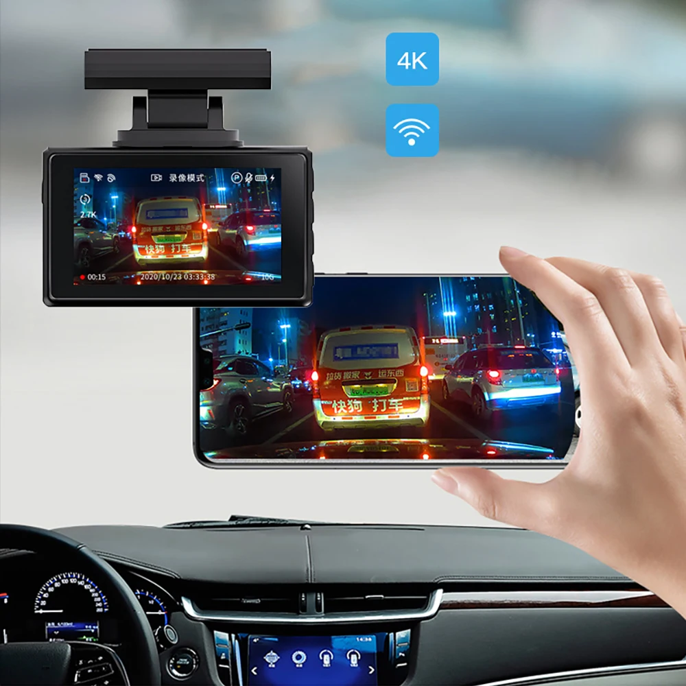 Car DVR Dash Cam 4K Super HD WiFi Auto Video Recorder Vehicle Dash Camera 24H Parking Monitor GPS Tracker Night Vision G-sensor
Car DVR Dash Cam 4K Super HD WiFi Auto Video Recorder Vehicle Dash Camera 24H Parking Monitor GPS Tracker Night Vision G-sensor