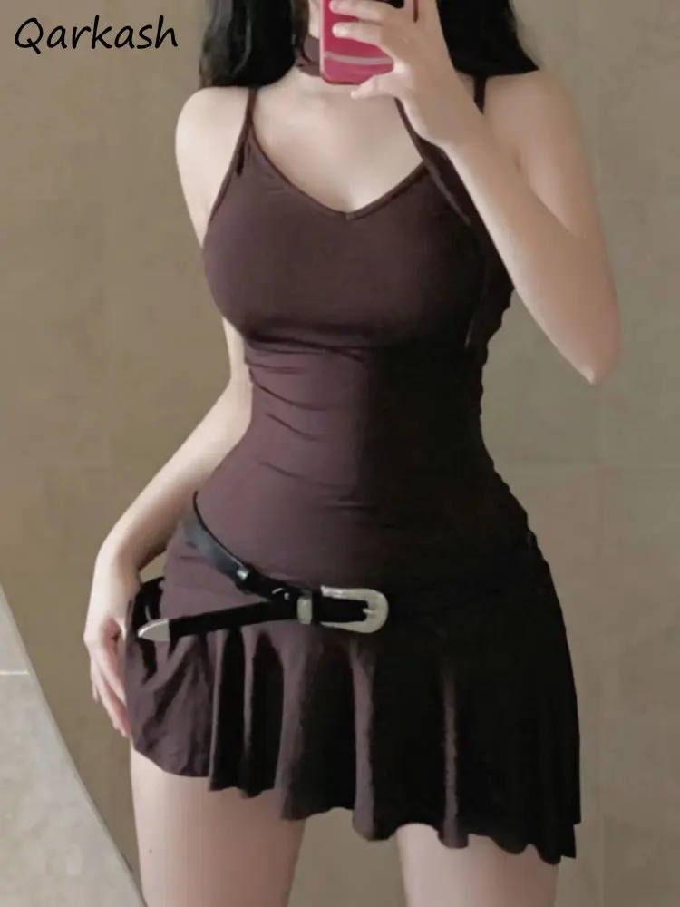 Sexy Mini Dress Women Vintage Belt Summer Cool Streetwear Simple Aesthetic Korean Style Clothing Mujer Tender Casual Female New
Sexy Mini Dress Women Vintage Belt Summer Cool Streetwear Simple Aesthetic Korean Style Clothing Mujer Tender Casual Female New