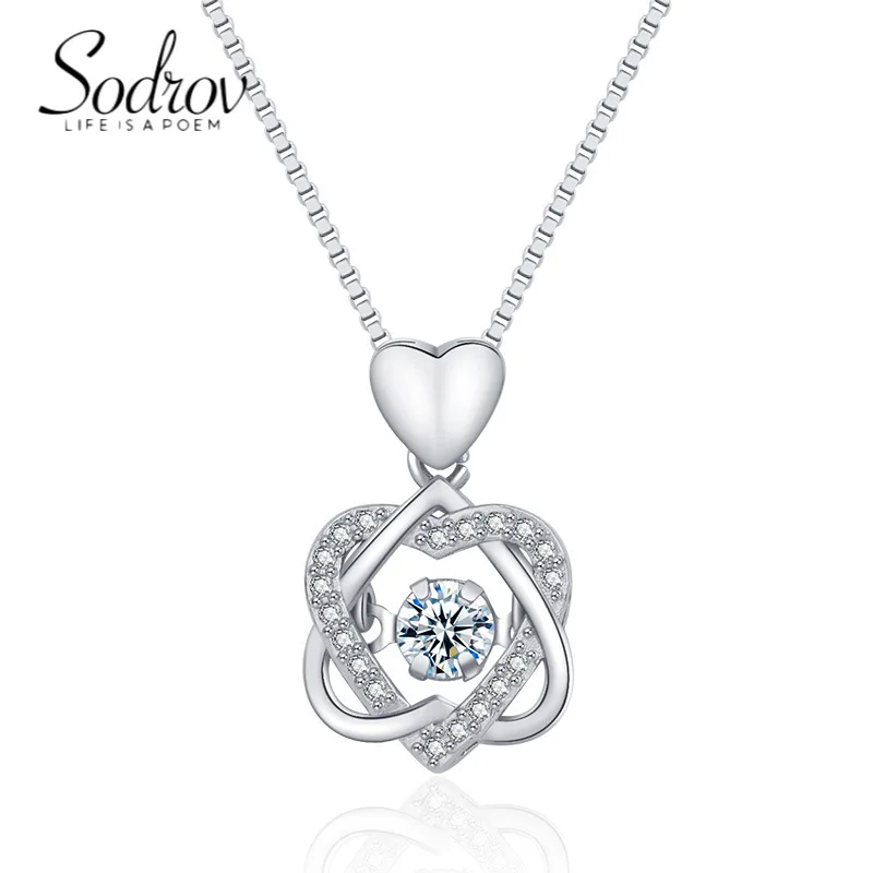 SODROV Heart Necklace Dancing Diamonds Zircon Pendant Necklace for Women Wholesale Chain Necklace Women Jewelry Set
SODROV Heart Necklace Dancing Diamonds Zircon Pendant Necklace for Women Wholesale Chain Necklace Women Jewelry Set