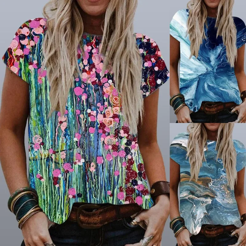 2021 Summer New Women Fashion Casual T Shirt Street Style Tops 3D Printing Vintage Clothes Short Sleeve Harajuku Tees Tshirt
2021 Summer New Women Fashion Casual T Shirt Street Style Tops 3D Printing Vintage Clothes Short Sleeve Harajuku Tees Tshirt