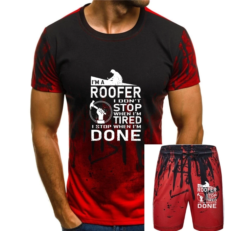 Funny Roofer Design I Stop When I Am Tired T-Shirt Cotton Men's Tshirts Normal Tees Funky Customized
Funny Roofer Design I Stop When I Am Tired T-Shirt Cotton Men's Tshirts Normal Tees Funky Customized