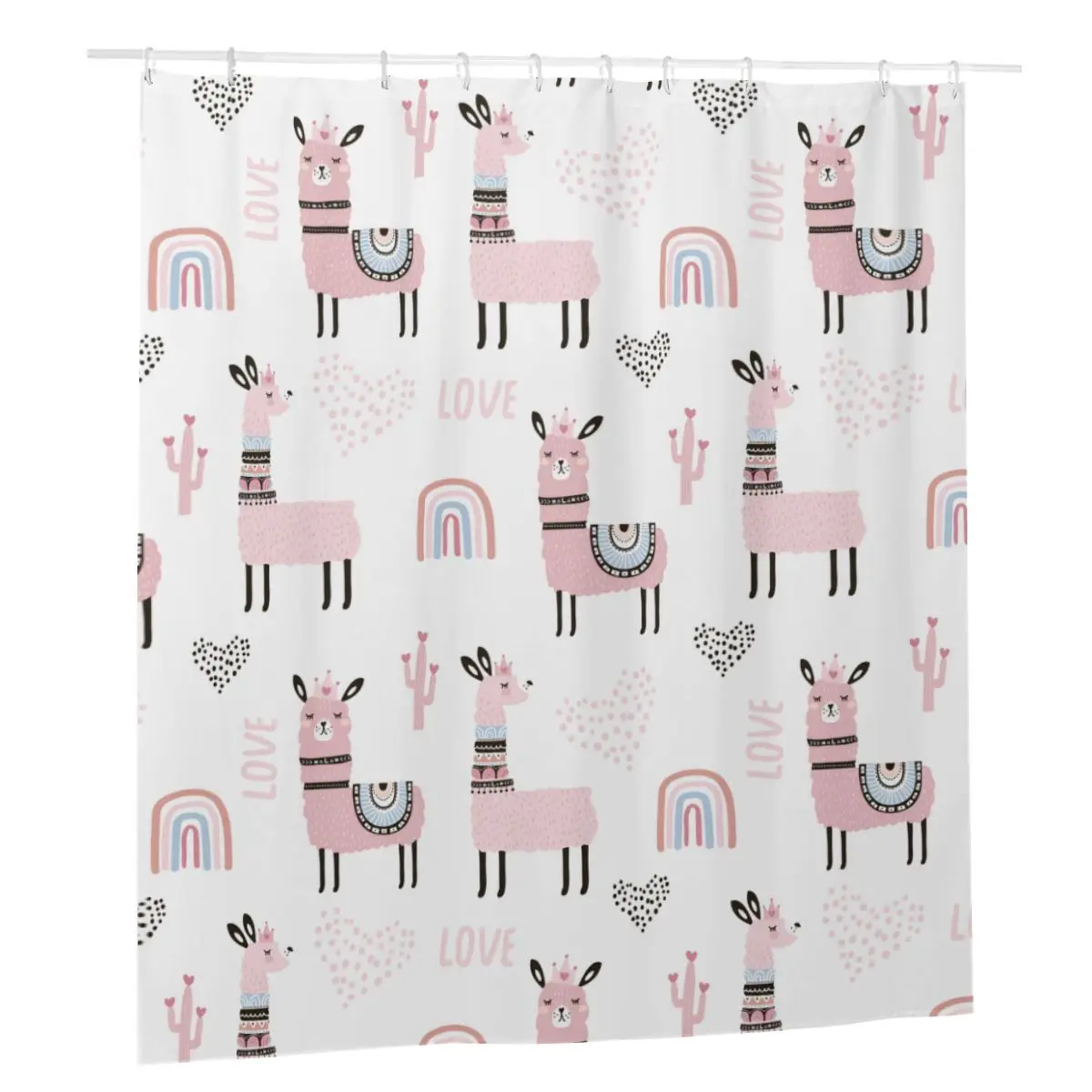 Llama Princess Alpaca Shower Curtain Home Bath Curtain with 12 Hook Bathtub Polyester Cute Cartoon Animal Multi-size Curtain
Llama Princess Alpaca Shower Curtain Home Bath Curtain with 12 Hook Bathtub Polyester Cute Cartoon Animal Multi-size Curtain
