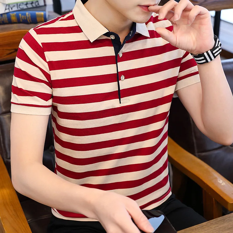 2022 New Men's Polo Shirt Summer High Quality Cotton Breathable Men Stripe Polo Shirt Slim Button Lapel Collar Tops Men Clothing
2022 New Men's Polo Shirt Summer High Quality Cotton Breathable Men Stripe Polo Shirt Slim Button Lapel Collar Tops Men Clothing