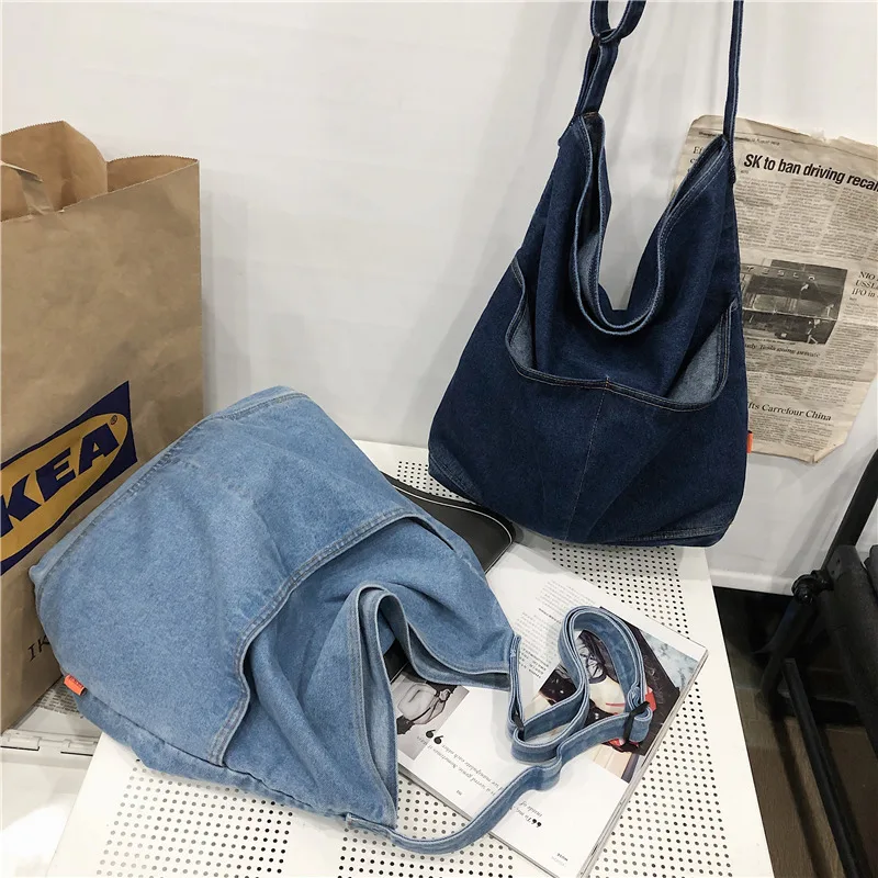 CGCBAG 2022 Fashion Denim Canvas Tote Bag For Women Large Capacity Shoulder Bag Vintage Preppy Style Simple Female Handbags
CGCBAG 2022 Fashion Denim Canvas Tote Bag For Women Large Capacity Shoulder Bag Vintage Preppy Style Simple Female Handbags