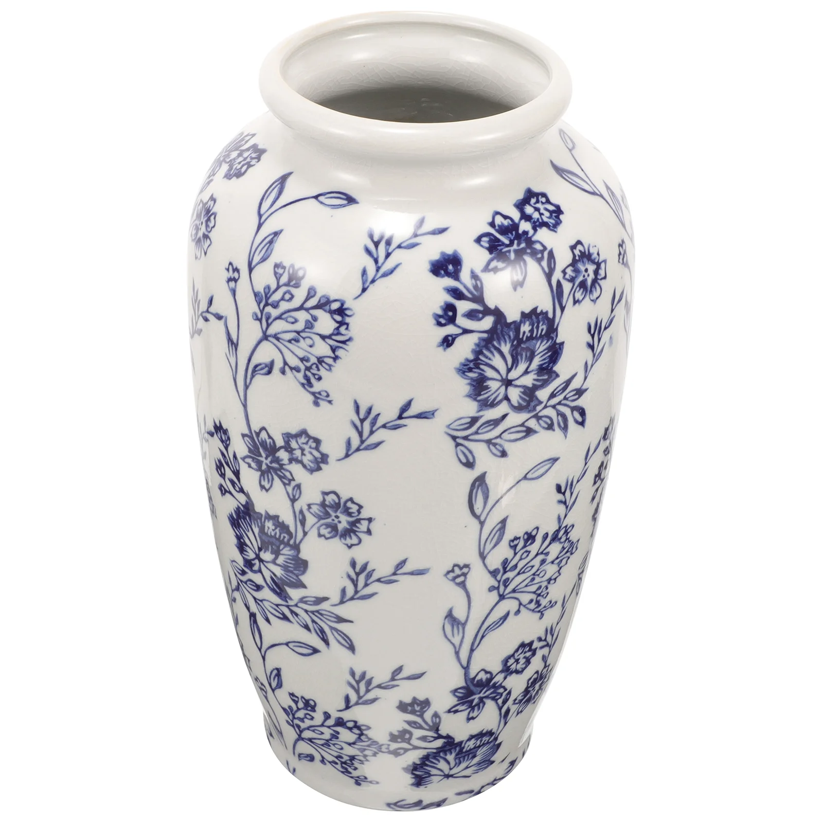 

Blue White Porcelain Vase Flower Pots Arrangement Desktop Home Vases Designed Living Room Ceramics Retro Dried Decorations